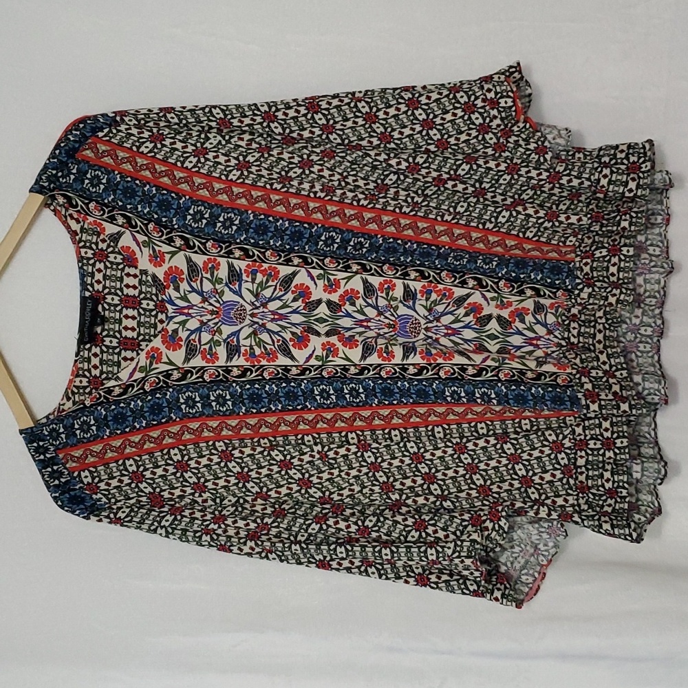 🏠 Cynthia Rowley Colorful Long Sleeve Top Size 2X
